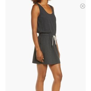 NWT. Zella Gwen Ponte Knit Tank Dress Size XXS Gray Dark Heather